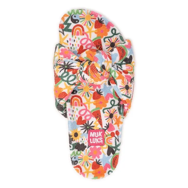 Muk Luks Womens Memory Foam Slip-On Slippers