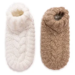 Muk Luks Womens Multi-Pack 2 Pair Slipper Socks