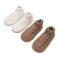 Muk Luks Womens Multi-Pack 2 Pair Slipper Socks