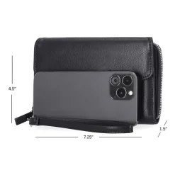 Mundi Big Fat Womens Expandable Rfid Blocking Checkbook Wallet