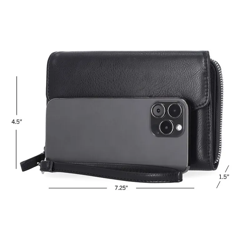 Mundi Big Fat Womens Expandable Rfid Blocking Checkbook Wallet