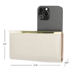 Mundi Slim Clutch Womens Rfid Blocking Slim Fold Wallet