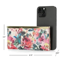 Mundi Slim Clutch Womens Rfid Blocking Slim Fold Wallet