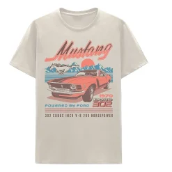 Mustang Mens Crew Neck Short Sleeve Classic Fit Big and Tall Graphic T-Shirt