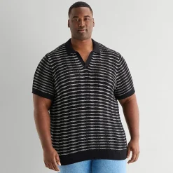 mutual weave Big and Tall Mens Short Sleeve Polo Sweater