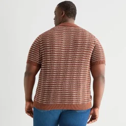 mutual weave Big and Tall Mens Short Sleeve Polo Sweater