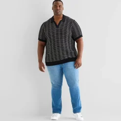 mutual weave Big and Tall Mens Short Sleeve Polo Sweater