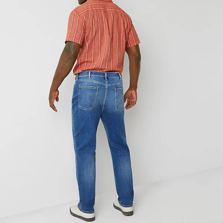mutual weave Big and Tall Mens Tapered Leg Athletic Fit Jeans