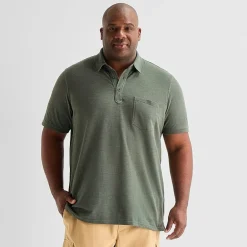 mutual weave Big and Tall Mens Regular Fit Elbow Sleeve Polo Shirt