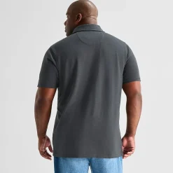 mutual weave Big and Tall Mens Regular Fit Elbow Sleeve Polo Shirt