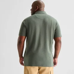 mutual weave Big and Tall Mens Regular Fit Elbow Sleeve Polo Shirt