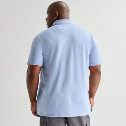 mutual weave Big and Tall Mens Regular Fit Elbow Sleeve Polo Shirt