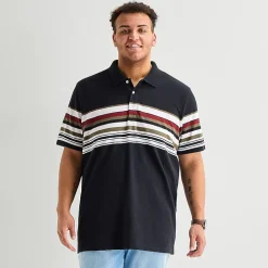 mutual weave Big and Tall Mens Relaxed Fit Short Sleeve Polo Shirt
