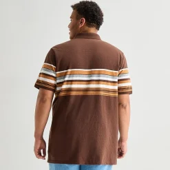 mutual weave Big and Tall Mens Relaxed Fit Short Sleeve Polo Shirt