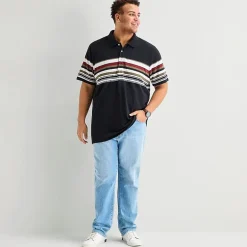 mutual weave Big and Tall Mens Relaxed Fit Short Sleeve Polo Shirt