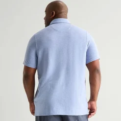 mutual weave Big and Tall Mens Regular Fit Easy-on + Easy-off Adaptive Short Sleeve Polo Shirt