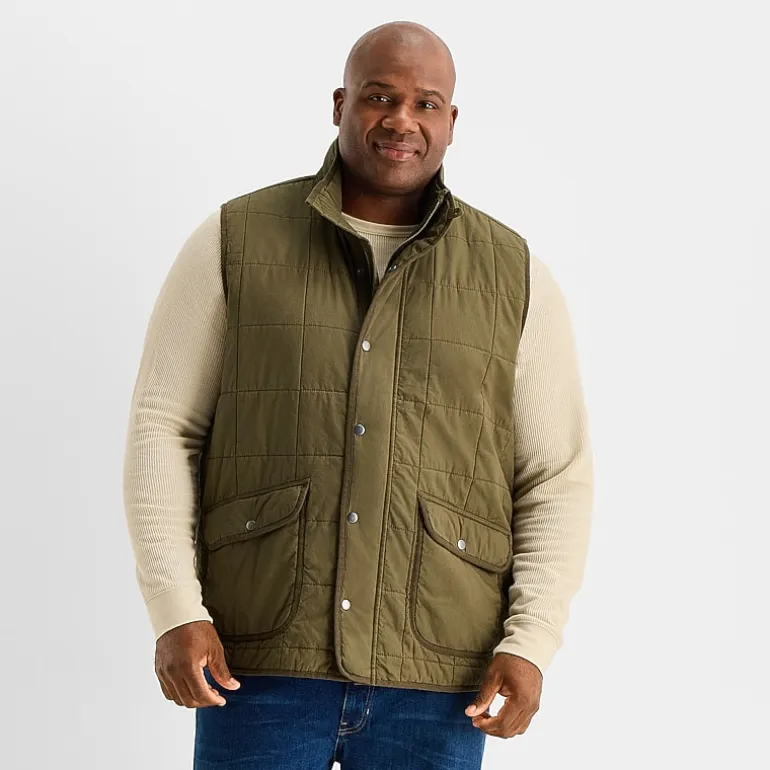 mutual weave Mens Big and Tall Quilted Vest