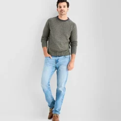 mutual weave Mens Crew Neck Long Sleeve Pullover Sweater