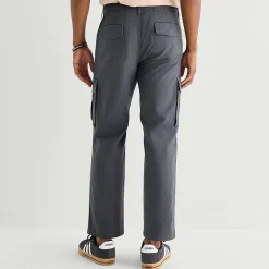 mutual weave Mens Drawstring Waist Regular Fit Cargo Pant