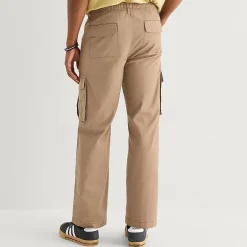 mutual weave Mens Drawstring Waist Regular Fit Cargo Pant