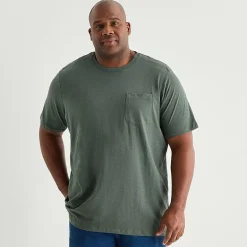 mutual weave Mens Easy-on + Easy-off Crew Neck Short Sleeve Adaptive Big and Tall T-Shirt