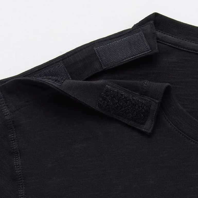 mutual weave Mens Easy-on + Easy-off Crew Neck Short Sleeve Adaptive Big and Tall T-Shirt