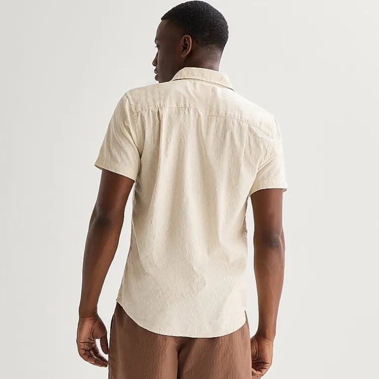 mutual weave Mens Easy-on + Easy-off Short Sleeve Classic Fit Button-Down Shirt