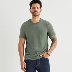 mutual weave Mens Easy-on + Easy-off Crew Neck Short Sleeve Adaptive T-Shirt