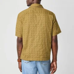 mutual weave Mens Easy-on + Easy-off Short Sleeve Adaptive Camp Shirt
