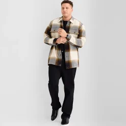 mutual weave Mens Midweight Big and Tall Shirt Jacket