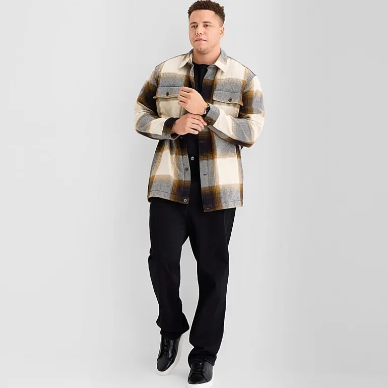 mutual weave Mens Midweight Big and Tall Shirt Jacket
