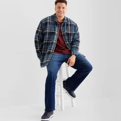 mutual weave Mens Midweight Big and Tall Shirt Jacket