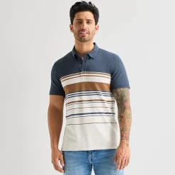mutual weave Mens Regular Fit Short Sleeve Polo Shirt