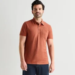 mutual weave Mens Regular Fit Short Sleeve Polo Shirt