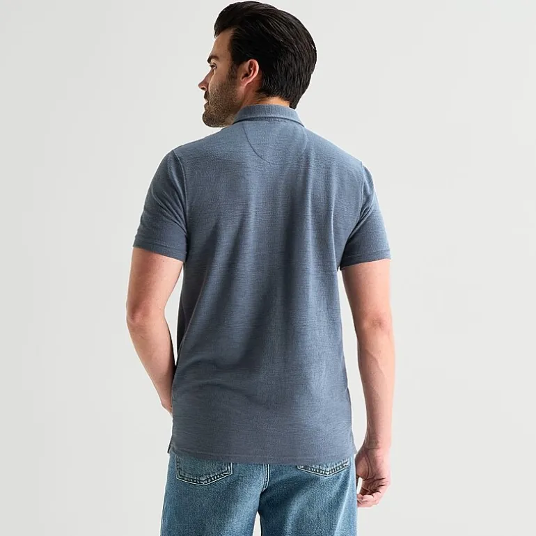 mutual weave Mens Regular Fit Short Sleeve Polo Shirt