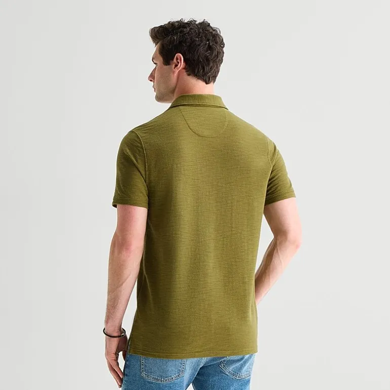 mutual weave Mens Regular Fit Short Sleeve Polo Shirt