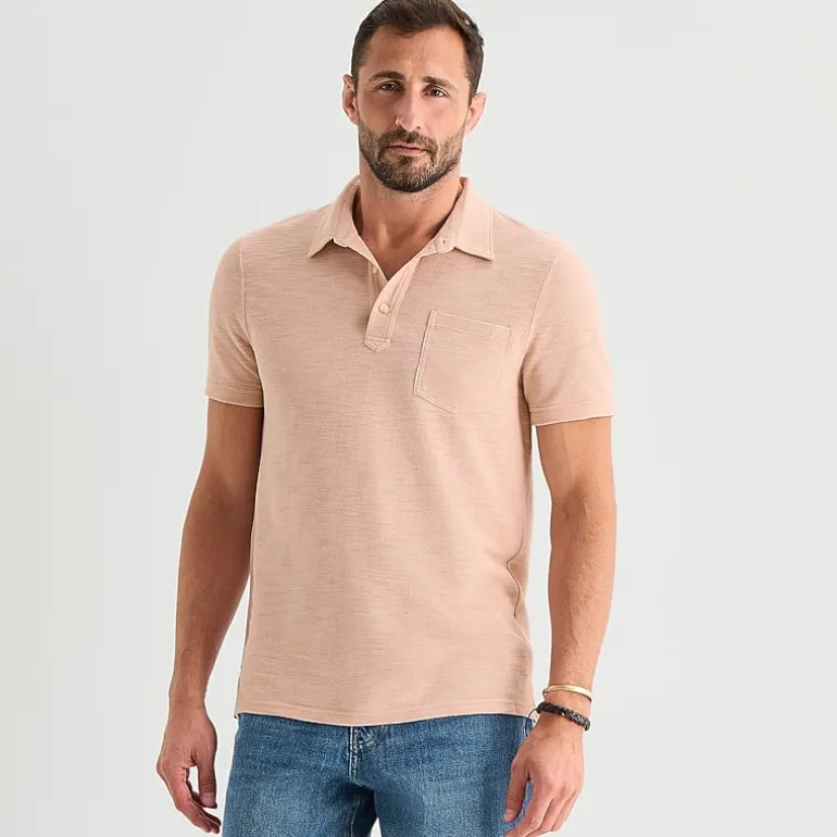 mutual weave Mens Regular Fit Short Sleeve Polo Shirt