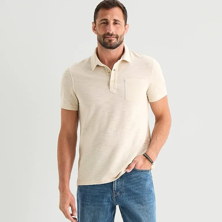 mutual weave Mens Regular Fit Short Sleeve Polo Shirt