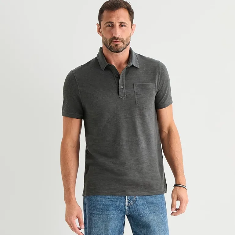 mutual weave Mens Regular Fit Short Sleeve Polo Shirt