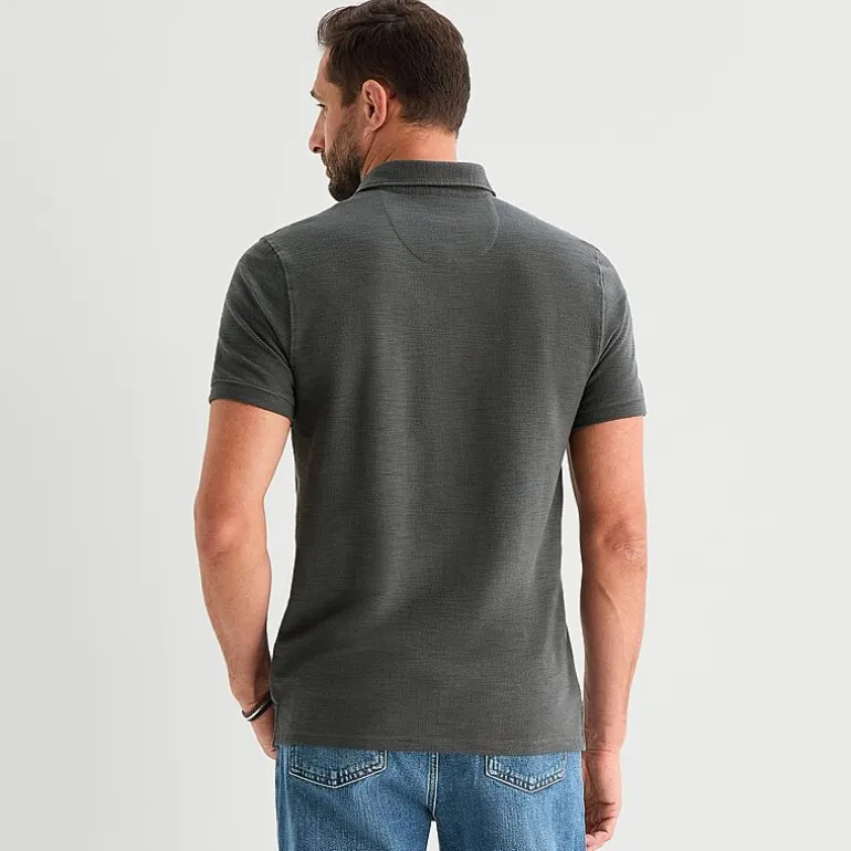 mutual weave Mens Regular Fit Short Sleeve Polo Shirt
