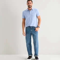 mutual weave Mens Regular Fit Short Sleeve Polo Shirt