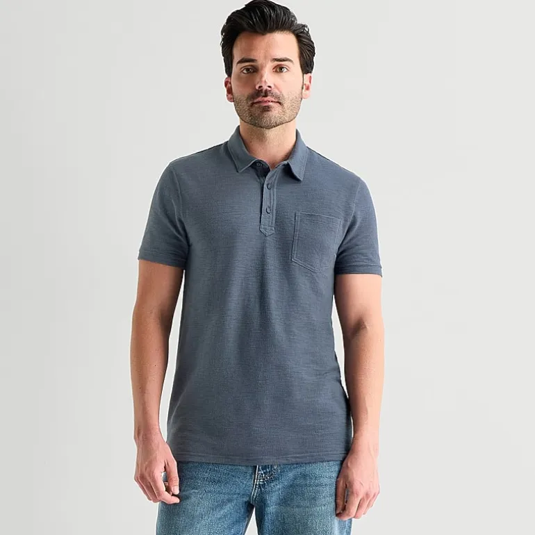 mutual weave Mens Regular Fit Short Sleeve Polo Shirt