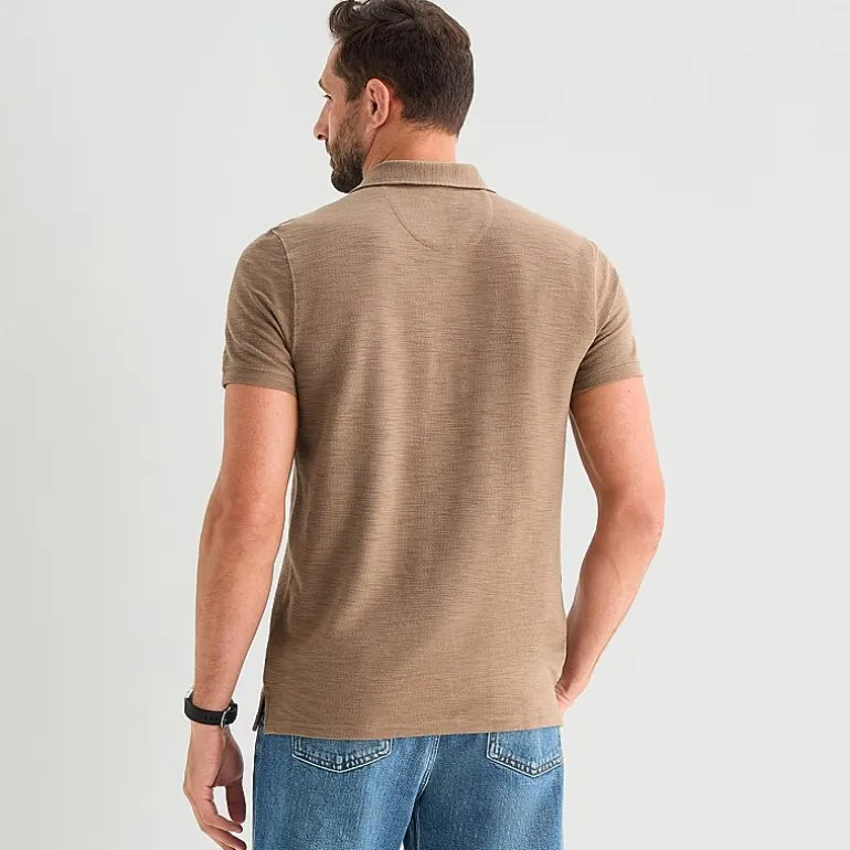 mutual weave Mens Regular Fit Short Sleeve Polo Shirt