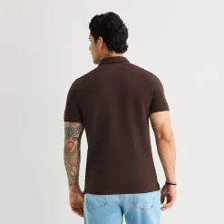mutual weave Mens Regular Fit Short Sleeve Polo Shirt