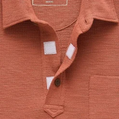 mutual weave Mens Regular Fit Easy-on + Easy-off Adaptive Short Sleeve Polo Shirt