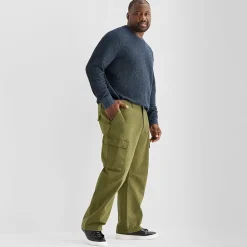mutual weave Mens Relaxed Fit Big and Tall Cargo Pant