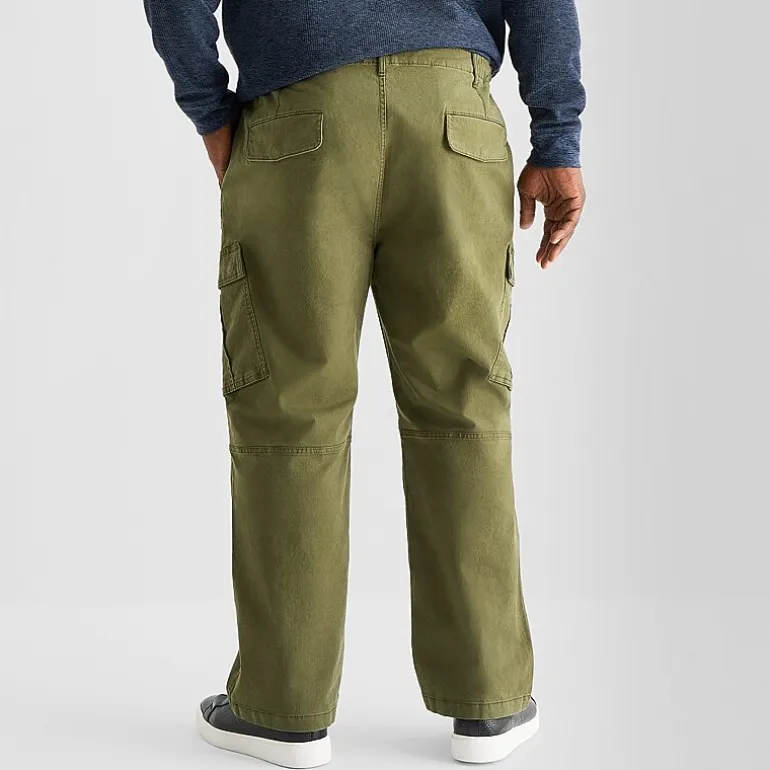 mutual weave Mens Relaxed Fit Big and Tall Cargo Pant