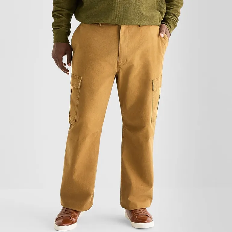 mutual weave Mens Relaxed Fit Big and Tall Cargo Pant
