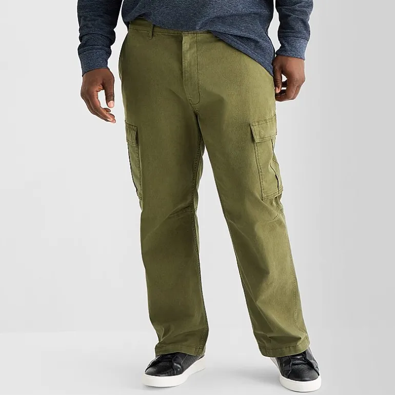 mutual weave Mens Relaxed Fit Big and Tall Cargo Pant