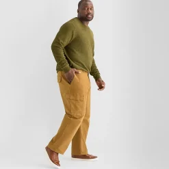 mutual weave Mens Relaxed Fit Big and Tall Cargo Pant